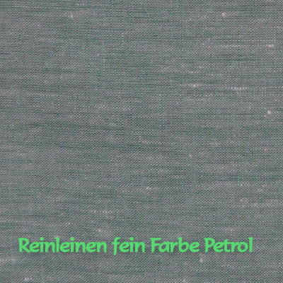 Reinleinen fein Petrol