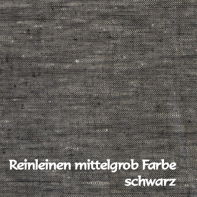 Reinleinen mittelgrob schwarz